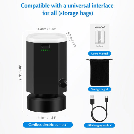 AeroPack™ Mini Electric Vacuum Sealer & Travel Compression Kit